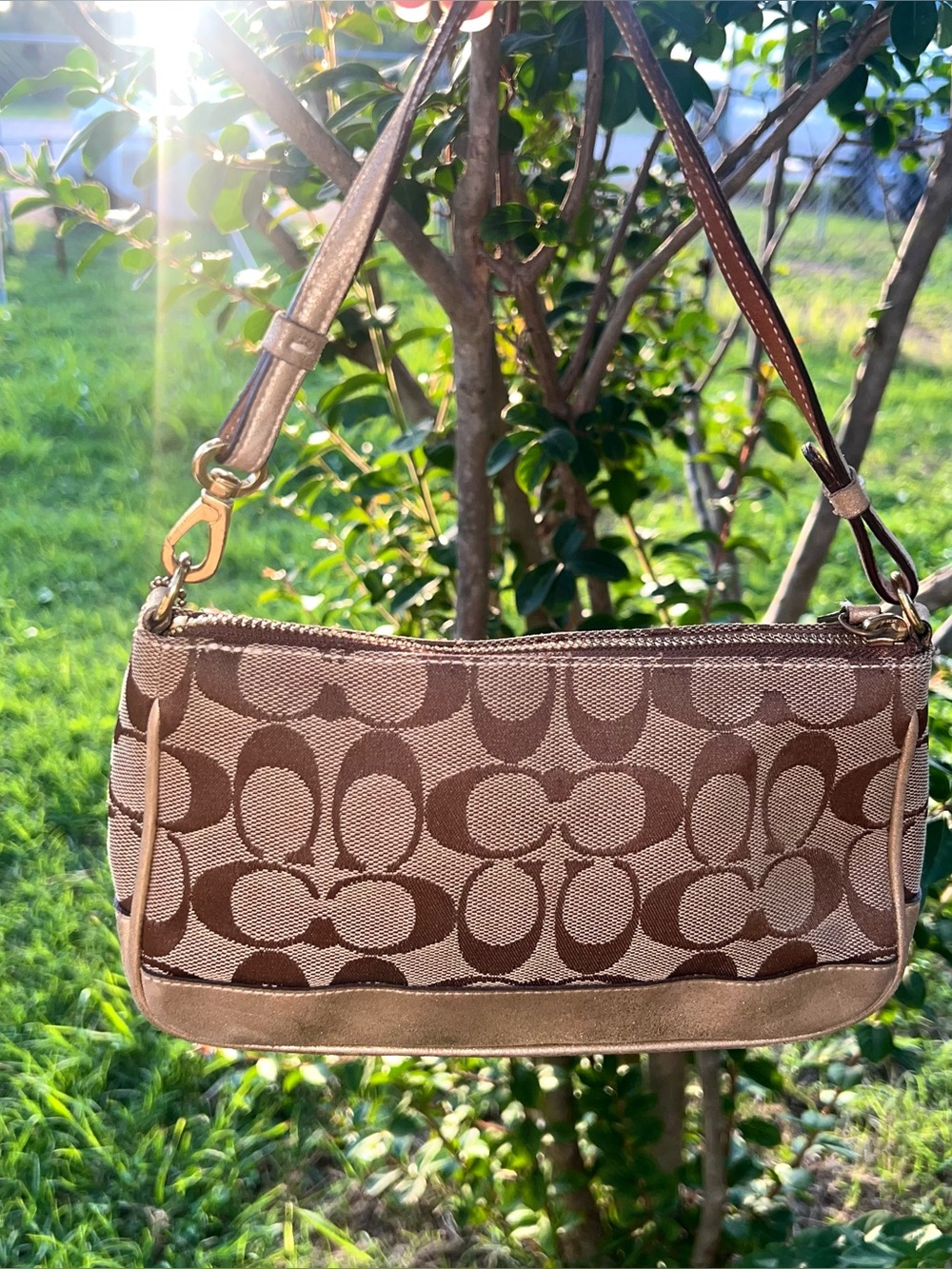 Y2K COACH GOLD DEMI BAG 1861